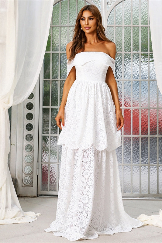 LeMuse Alternative Wedding Dress, Simple Wedding Dress, White Wedding Dress, Flower Wedding Dress, Summer White Dress, Casual Wedding Dress