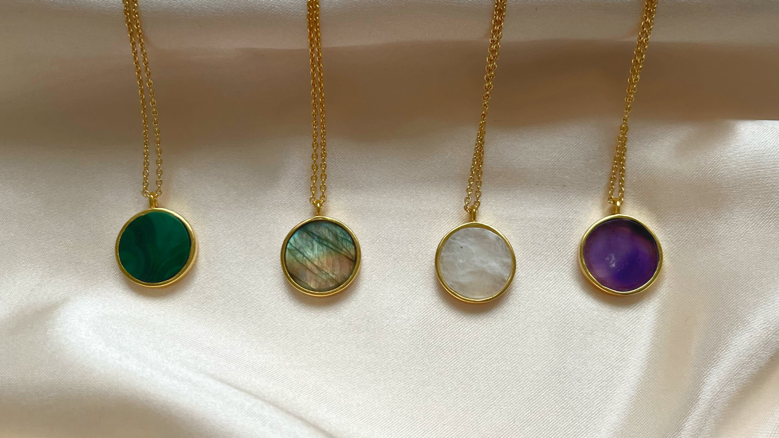 Why did we chose to use Gold Vermeil? | Gemstone Coin Necklace collection in 18k Gold Vermeil | Semi Precious Gemstone Crystal Jewellery | Lilith and Selene