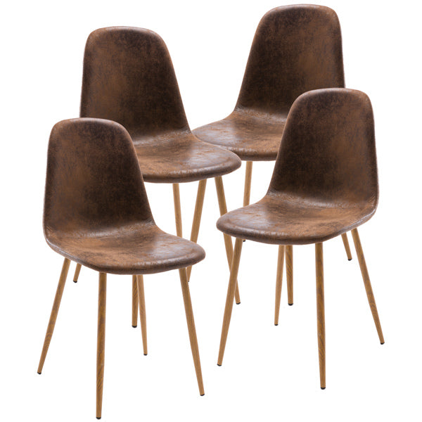 4 suede dining chairs