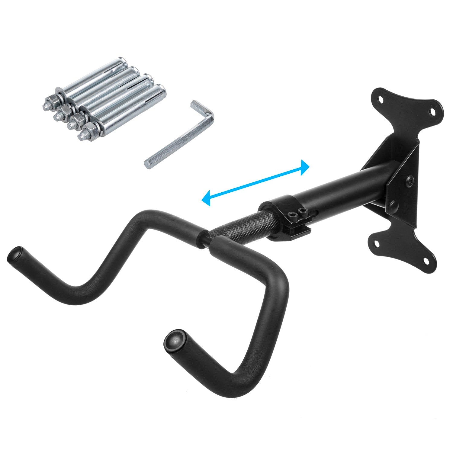 Maclean Bicycle Bike Stand Wall Mount Holder Garage Steel Storage Hook Adjustable 30kg Extending Folding - Euroelectronics UK product image