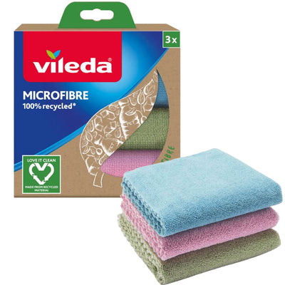 Vileda Microfibre Colours – multi-purpose cloths 8pk