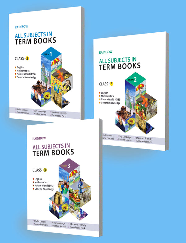 Rainbow Class - 3 Term Books 1,2,3 - Vikram Books