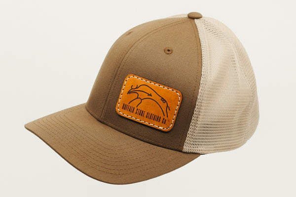 Coyote Brown / Khaki Flexfit Mesh Cap Circle Patch – BUFFALO STONE CLOTHING