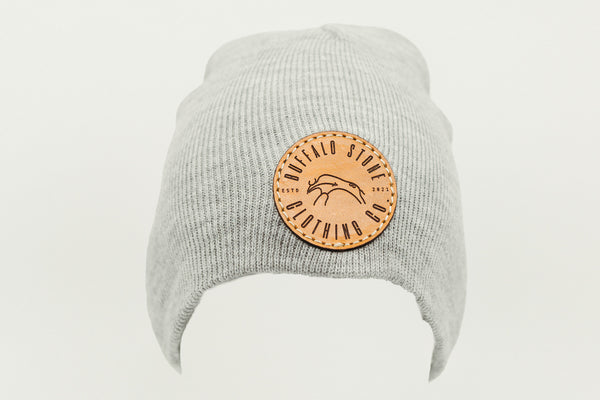 Heather Grey Beanie Toque with Flip Tag – BUFFALO STONE CLOTHING