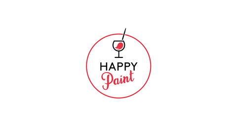 logo happy paint cours peinture accessible à tous dans des bars animés avec convivialité par nos artistes