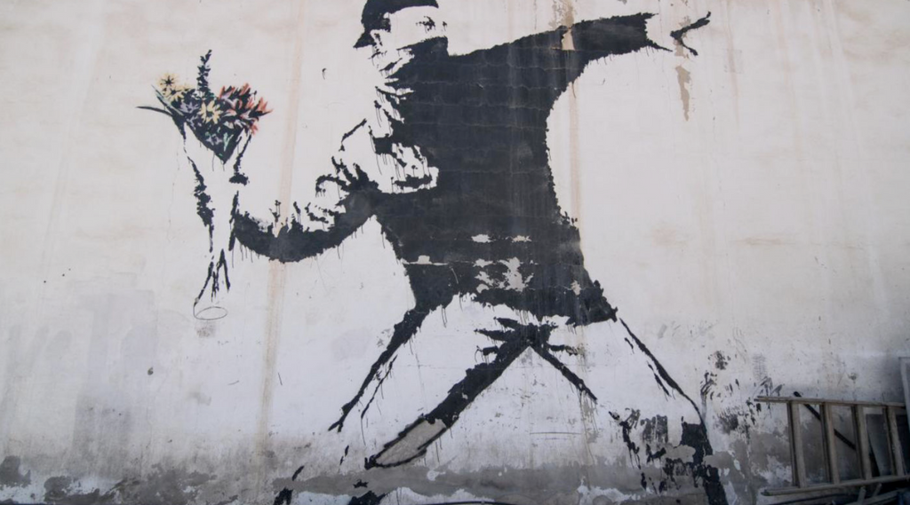 Love is the air Banksy mur de Jérusalem