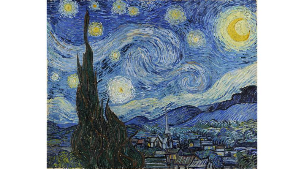 la nuit étoilée de van gogh peinte à saint rémy de provence