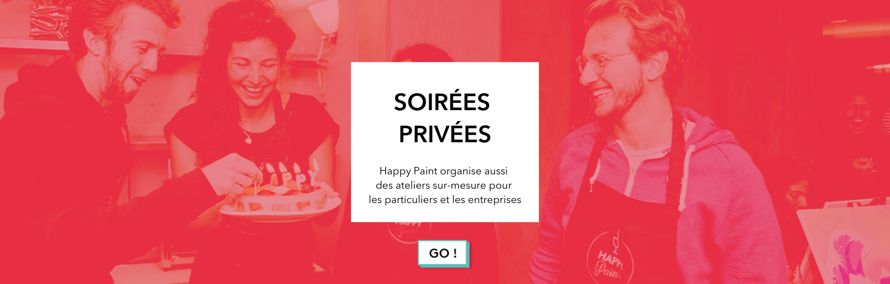 Soirées privées Happy Paint pour particuliers et entreprises