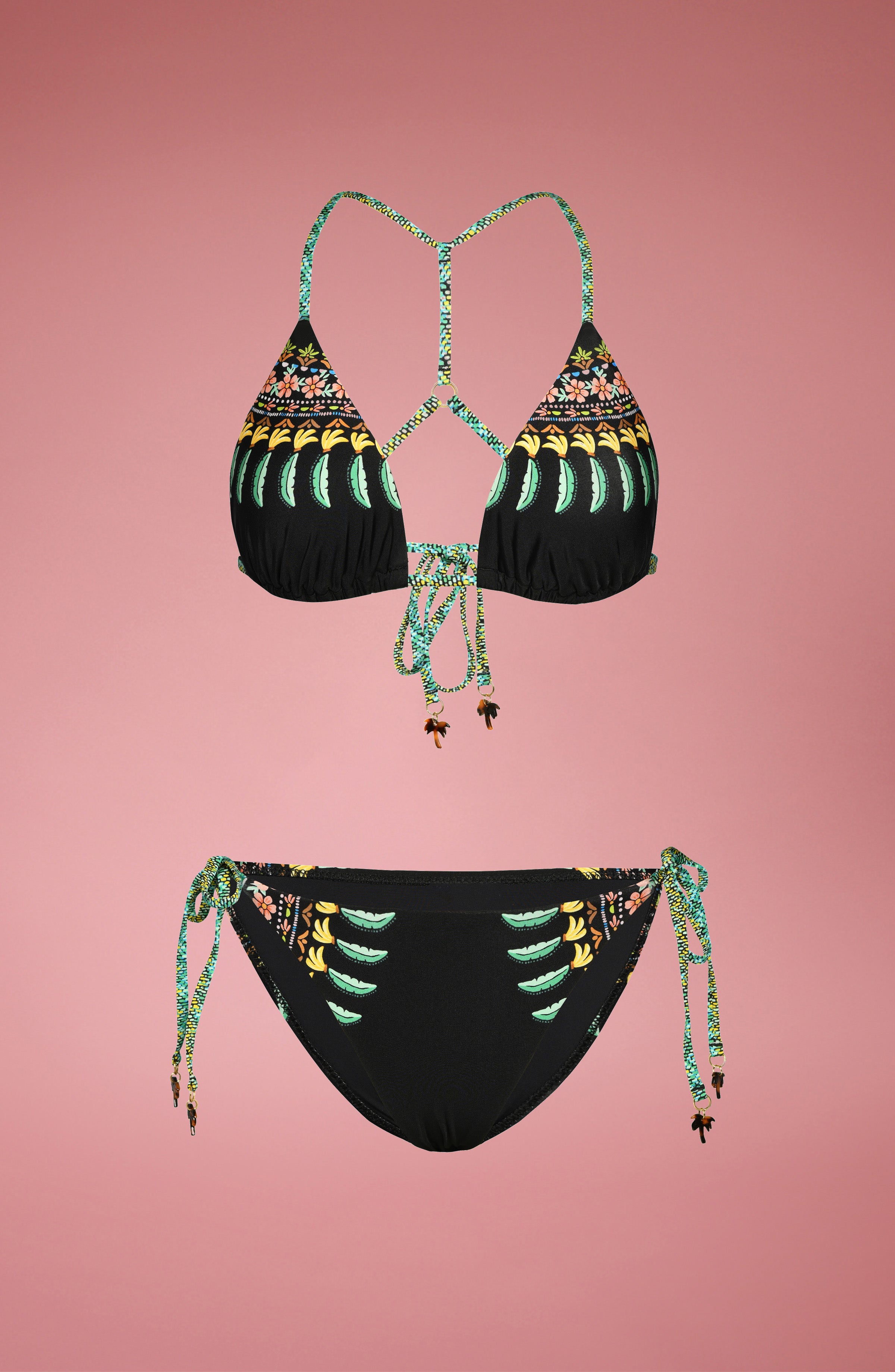 Palm Tree Paradise Tie-Side Hipster Bottom
