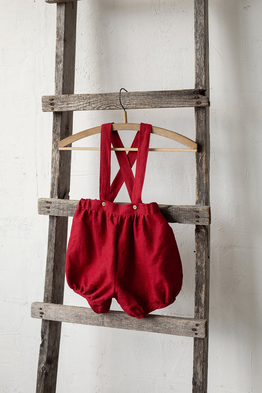 Cherry Shorts with Suspenders