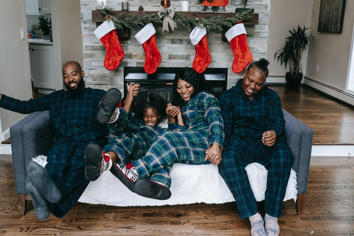 Photo of happy family waiting for the custom viral rug