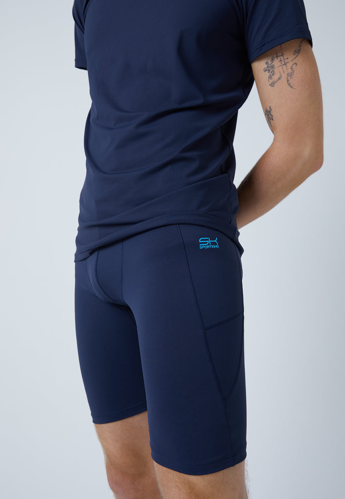 2-in-1 Shorts mit Leggings, SK navy SPORTKIND – blau