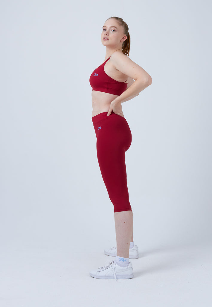 Samt-Leggings in bordeaux/rot -  Österreich