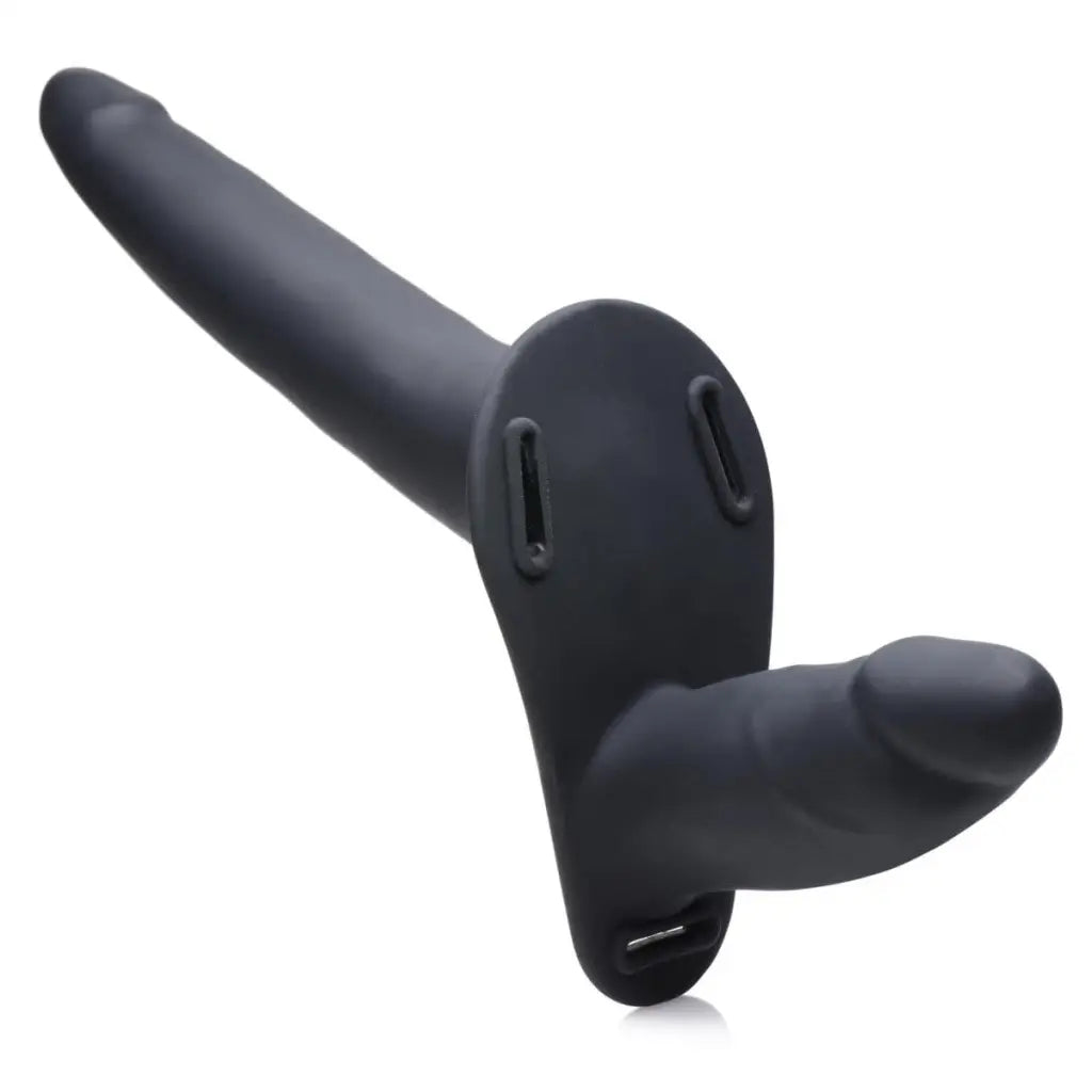 Strap U 28x Power Pegger Beginner Vibrating Double Dildo With Harness And Remote