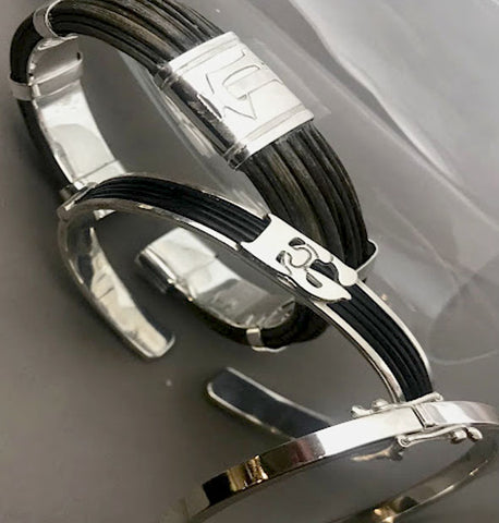 pulseras pelo de bufalo africano con plata personalizados de la firma Joyas de Caza en Madrid