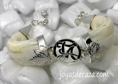 pulsera amoladera de jabali personalizada en plata de ley