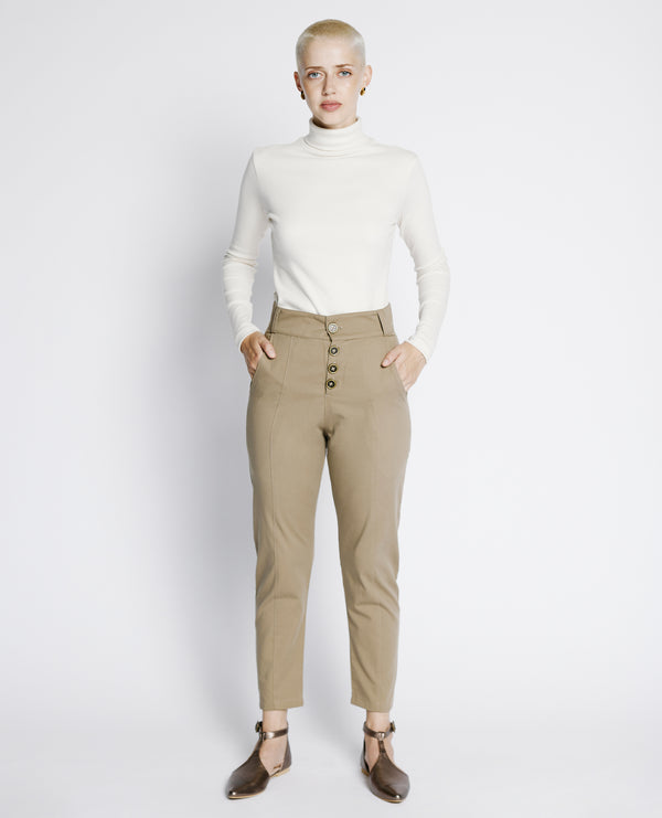 Charlie | Cotton Straight Leg Trouser