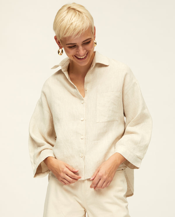 Harper Core | Oversized Button Front Shirt