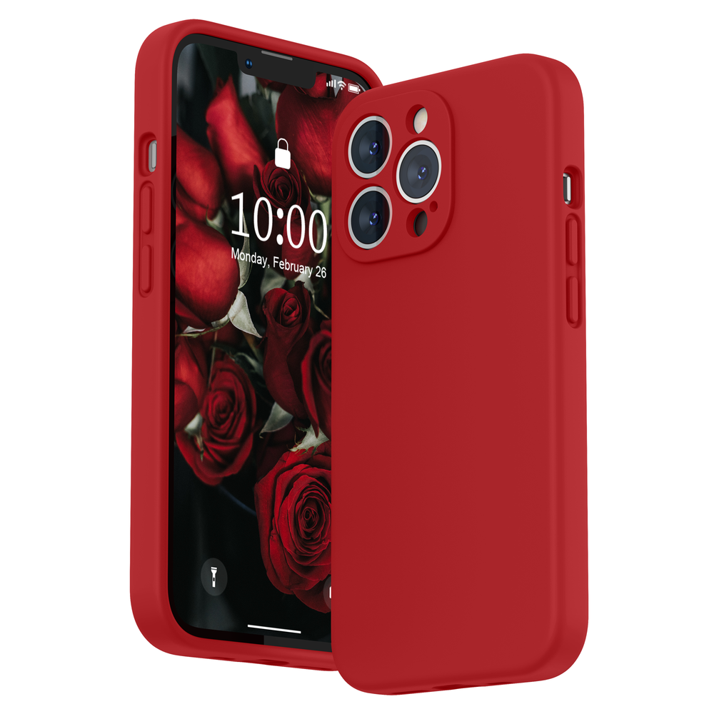 Funda estuche protector Premium Silicone case rojo con diseño [capas para  celulares] para Apple iPhone Compatível com iphone 13 mini / 13 / 13 pro /  13 max por 1 unidad