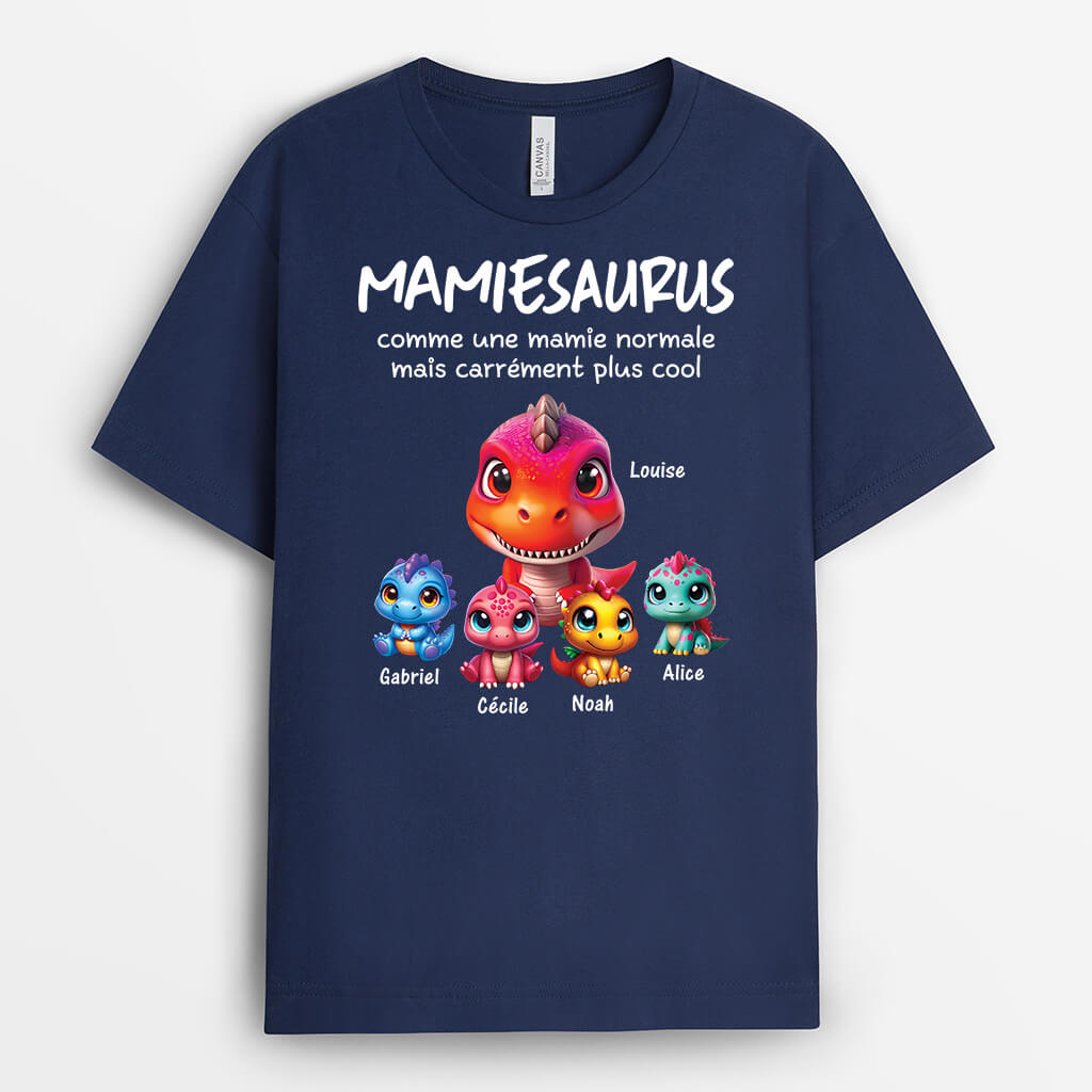 Image of Mamansaurus Mamiesaurus 3D - Cadeau Personnalisé | T-shirt pour Femme