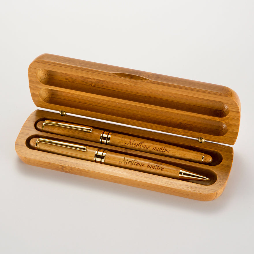 Coffret de 2 stylos gravés  