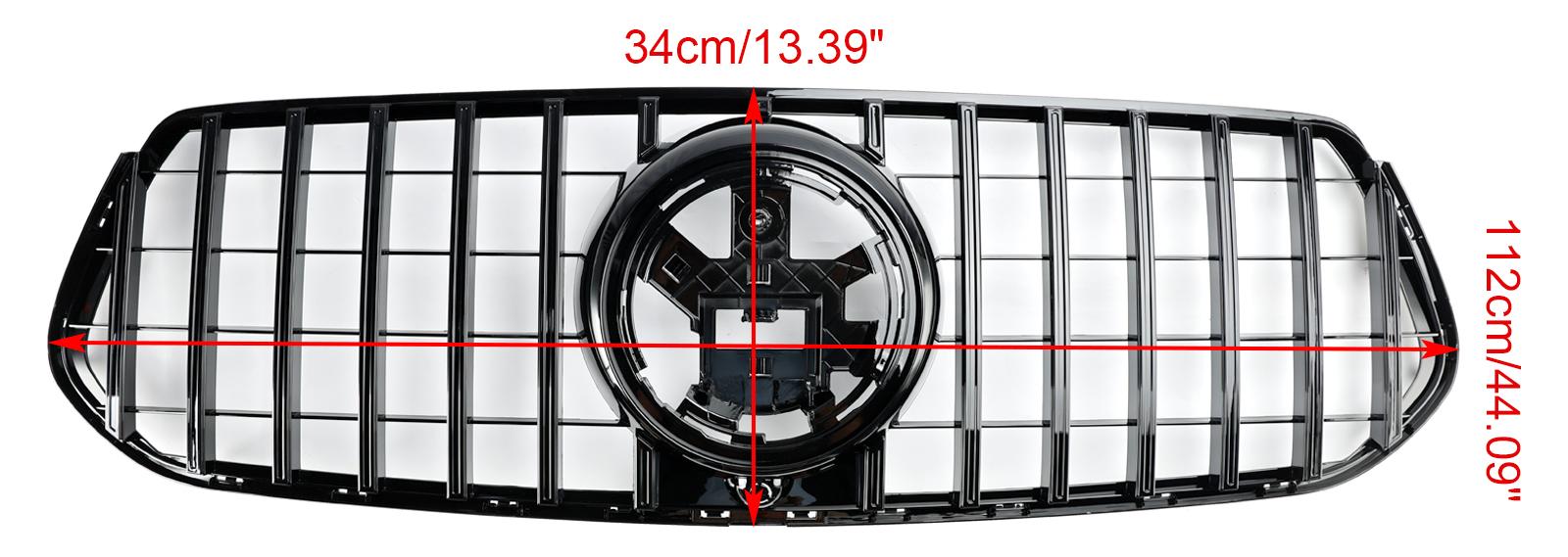 Rejilla de parachoques delantera negra de repuesto para Mercedes Benz Clase GLE V167 GLE350/450/53 SUV 2019-2024