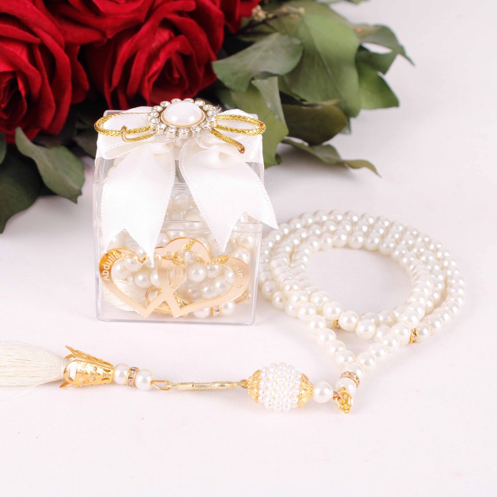 Personalized Pearl Prayer Beads Tasbeeh Masbaha Wedding Favor