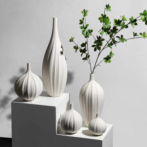 Modern designer vases in different designs and materials