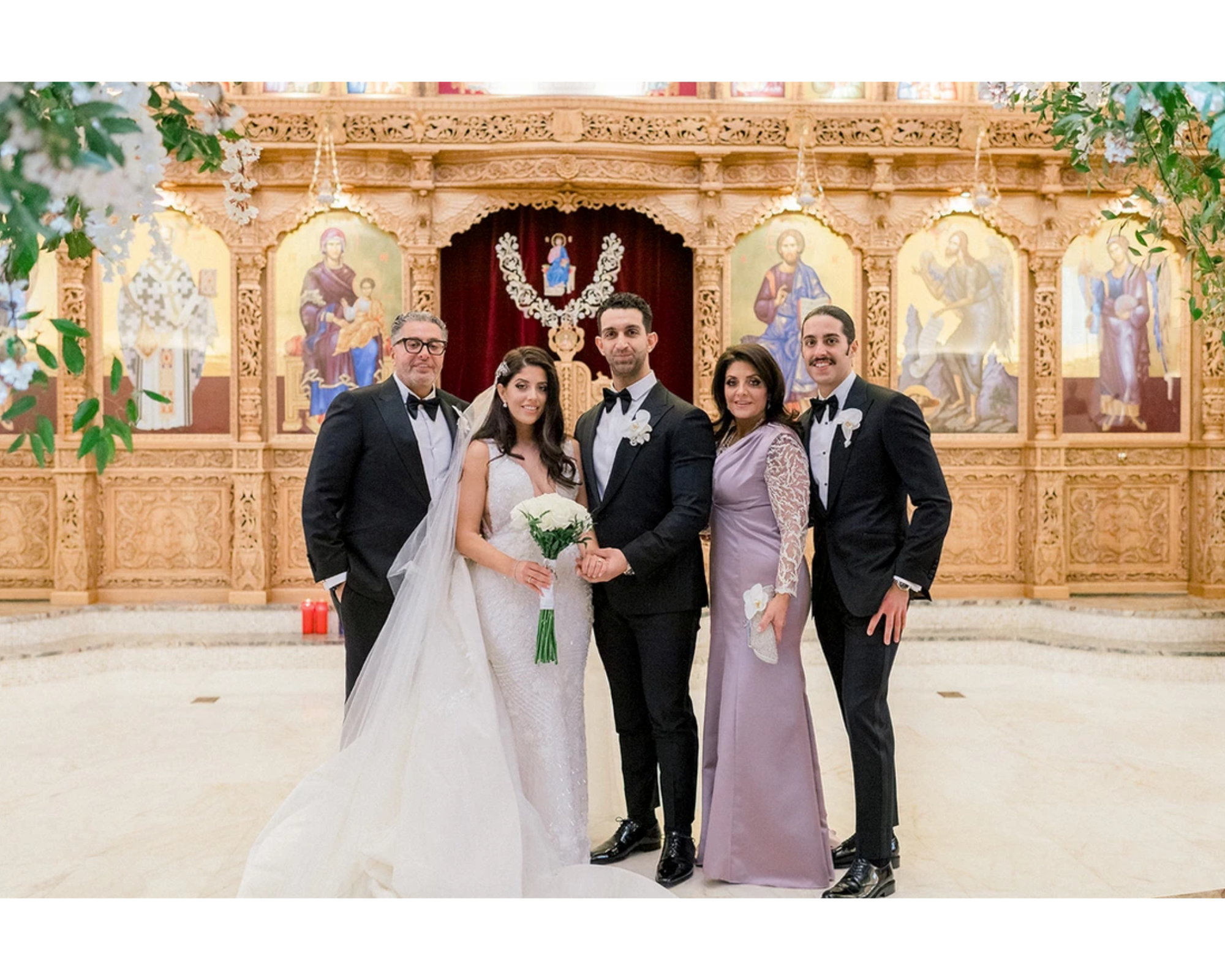 Real Housewives of NJ Cathy Wakile, her husband and their newly married daughter Victoria with her groom Teddy.