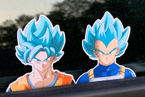 Dragon Ball Z Super Saiyan Goku Vegeta | Holographic Anime Sticker DBZ Car  NEW | Inox Wind