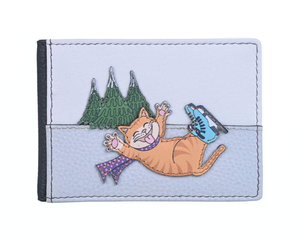ID Card Bus Pass Holder MALA LEATHER Best Friends Horses Palomino Shire 648  65