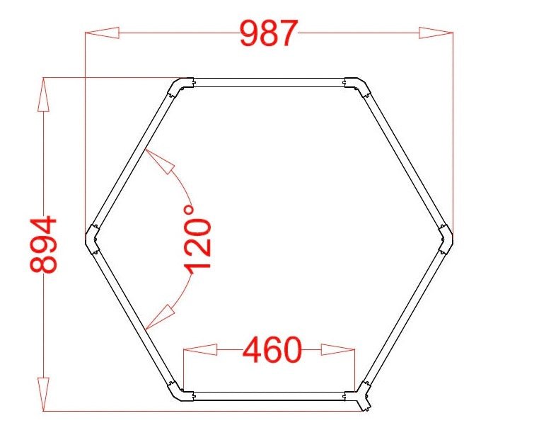 Hexagrid LED Hexagon Ultrabright 6500k LED Hex Lights - 5 Hex Grid Sys –  ATOM LED