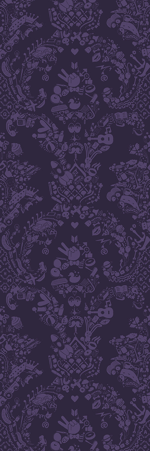 purple damask wallpaper