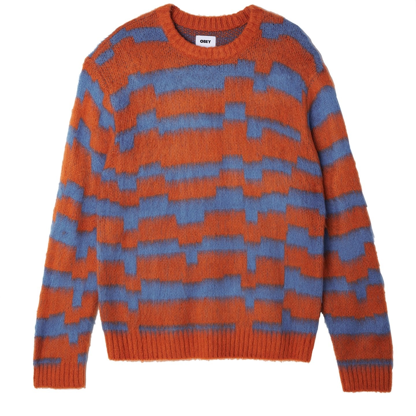 Obey Maglione Signal Sweater Ginger Multi Arancione Uomo » ModeOn ...
