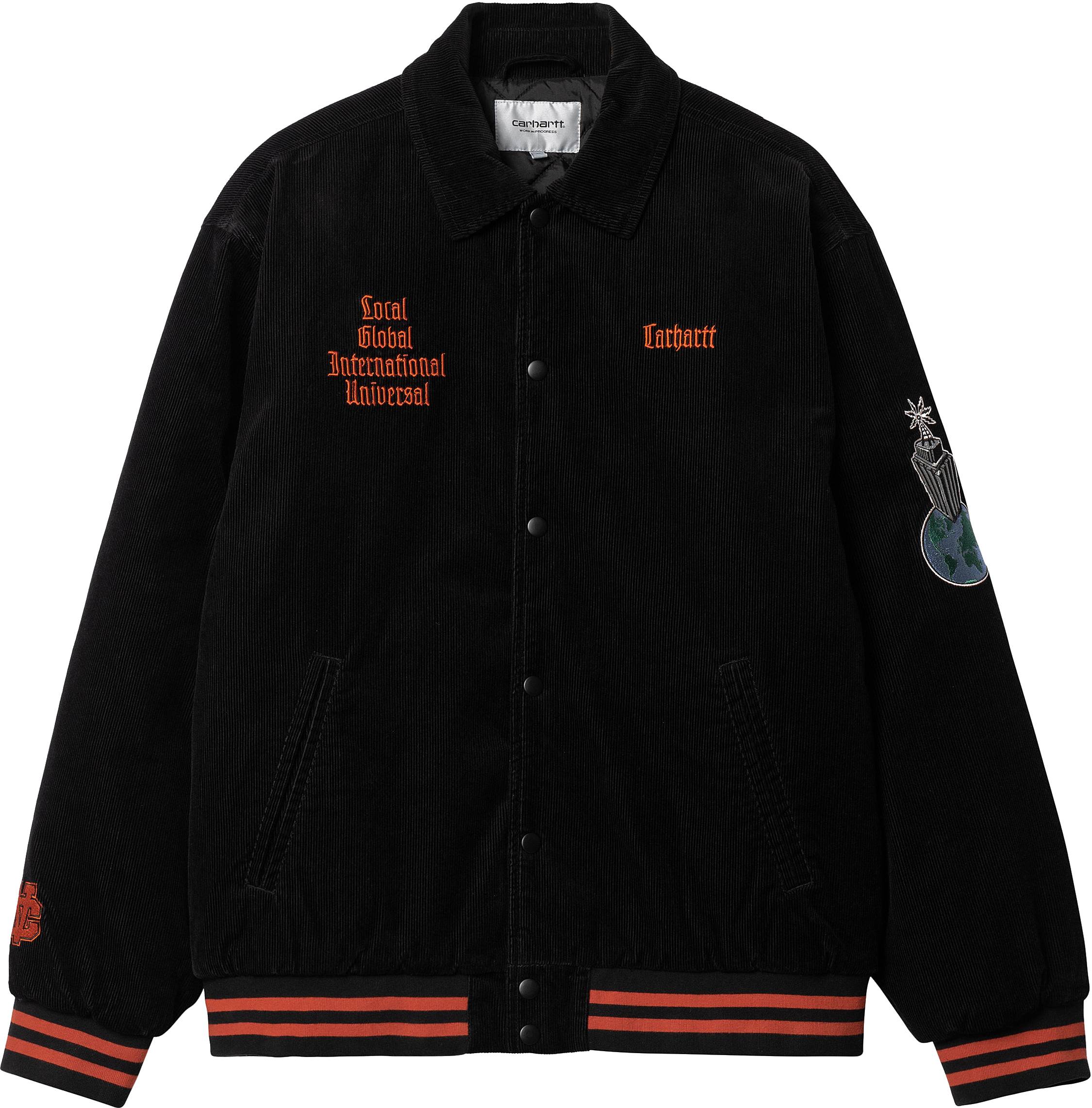 Carhartt Wip Giacca Letterman Jacket Black Brick Nero Uomo » ModeOn ...