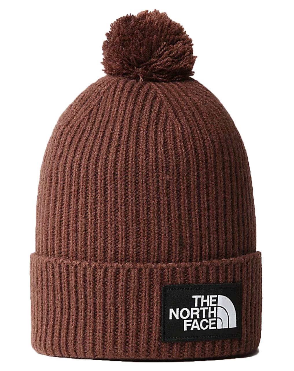 The North Face Cuffia Tnf Logo Box Pom Beanie Dark Oak Marrone Unisex ...