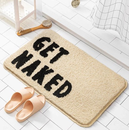 Bath Mat Clean AF Cream Bath Rug Funny Bath Mat 