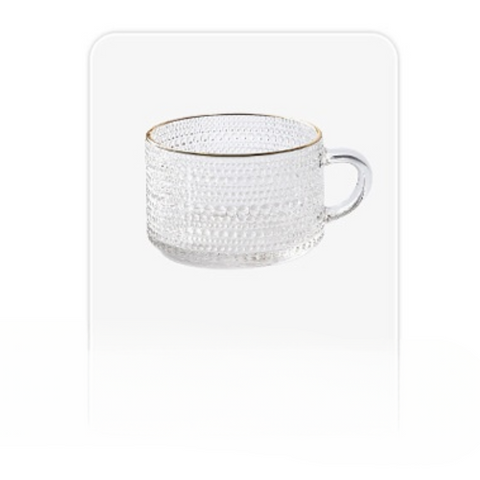 Wavy Handle Glass Mug - Ikorii