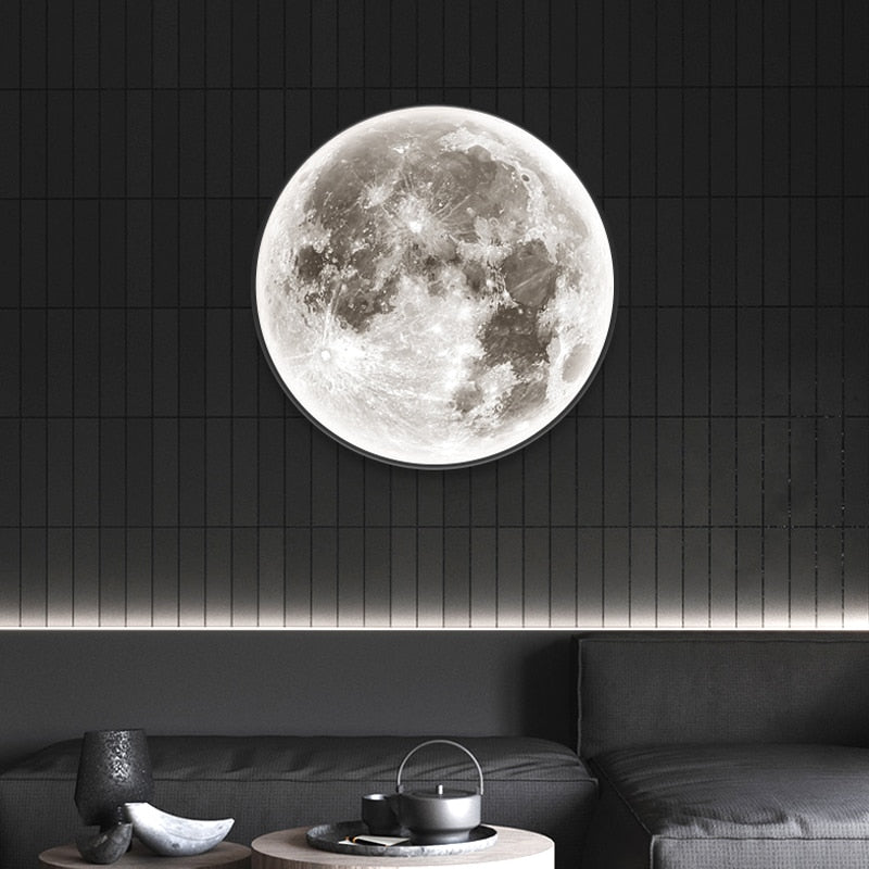 large moon wall light