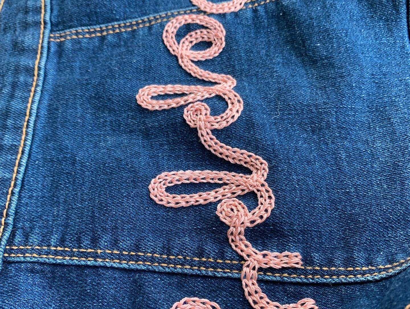 Custom Hand Embroidered Jean Jacket