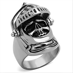 CJ1348 Wholesale Men's Stainless Steel Men's Knight Helmet Skull Ring
