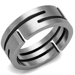 CJ2393 Wholesale Men's Stainless Steel High Polished Labyrinth Ring