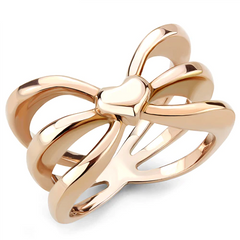 CJE3575 Wholesale Women's Stainless Steel IP Rose Gold Heart Ring