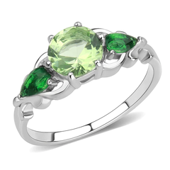 CJE3610 Wholesale Women's Stainless Steel Synthetic Peridot Ring