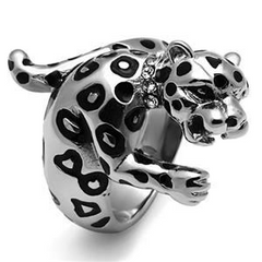 CJG1021 Wholesale Jaguar Stainless Steel Top Grade Crystal Women's Fashion Ring