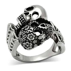 CJG1191 Wholesale Day of the Dead High Polished Stainless Steel Fashion Ring