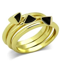CJG1208 Wholesale Epoxy Gold Plated Stainless Steel Stackable Rings