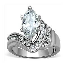 CJG2095 Stainless Steel AAA Grade CZ Ring