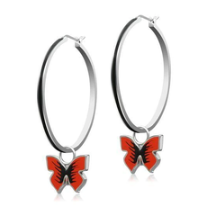 CJ619S Wholesale Stainless Steel Butterfly Earrings