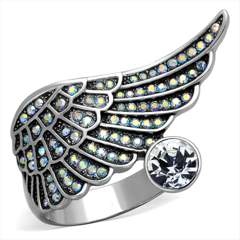 Angelic Wing Crystal Cocktail Ring from CeriJewelry